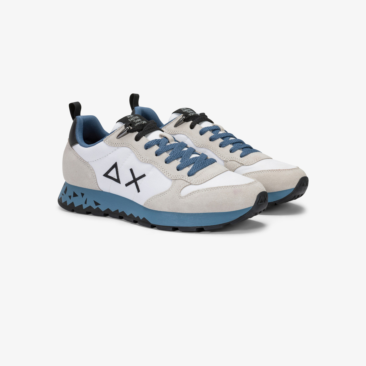 White Tom Snake nylon and suede sneaker