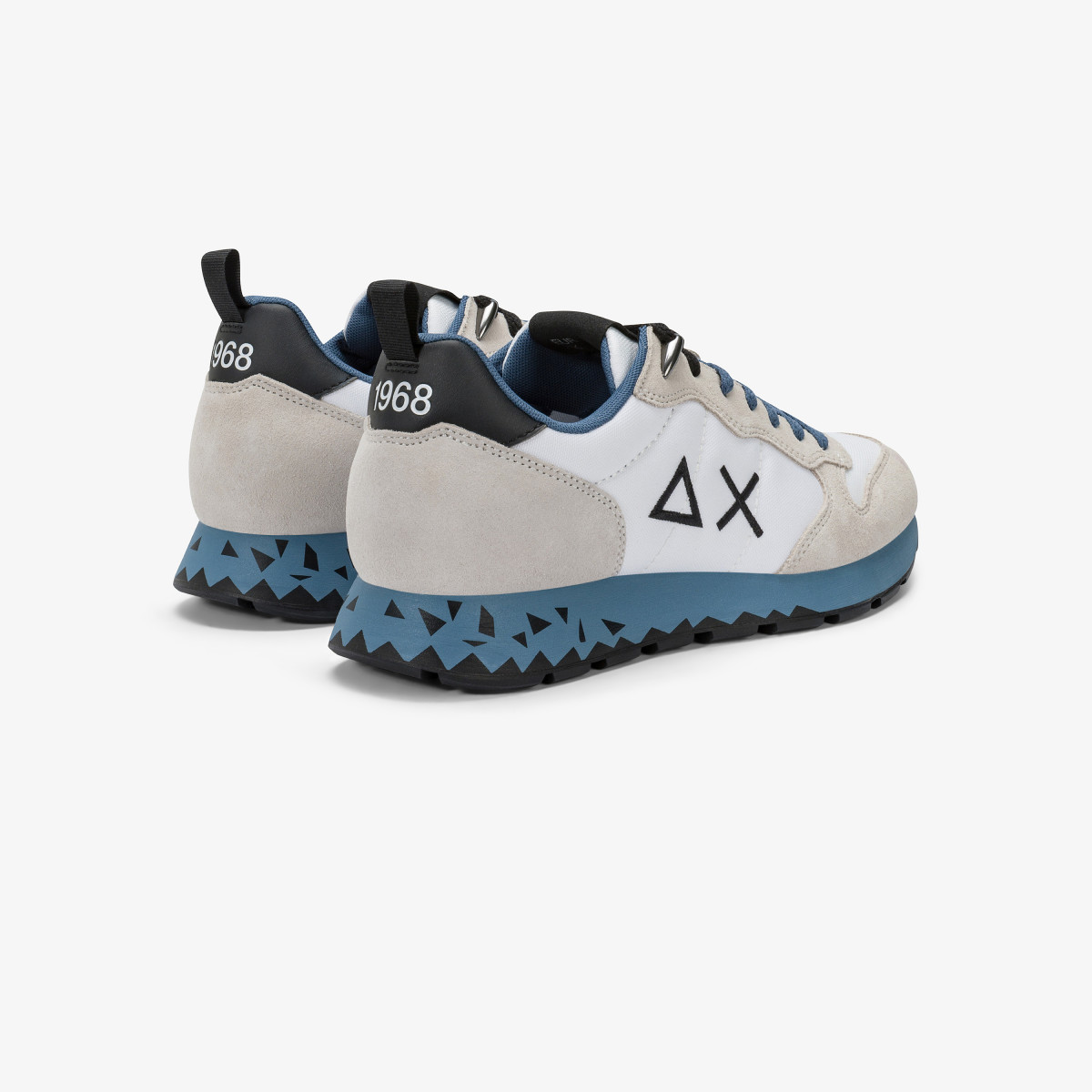 White Tom Snake nylon and suede sneaker