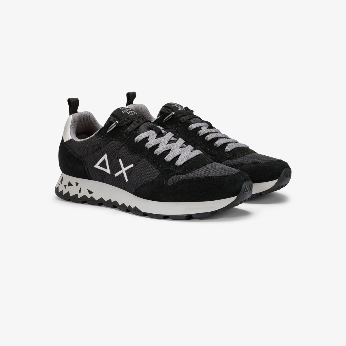 Sneaker Tom Snake in nylon e suede nero