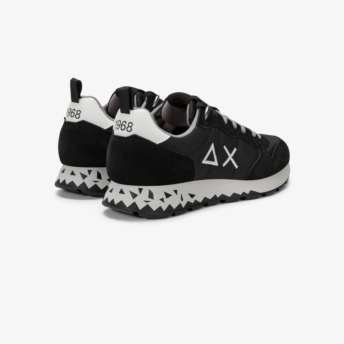 Sneaker Tom Snake in nylon e suede nero