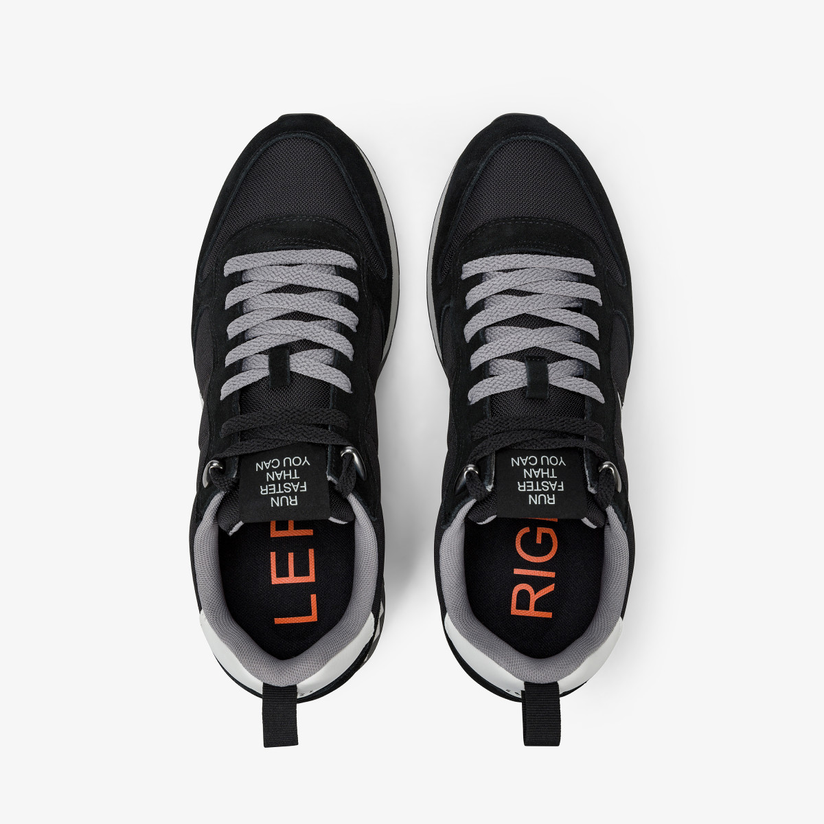 Sneaker Tom Snake in nylon e suede nero