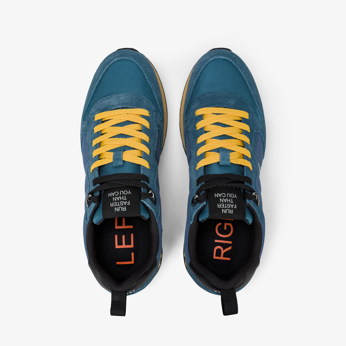 Sneaker Tom Snake in nylon e suede avio scuro
