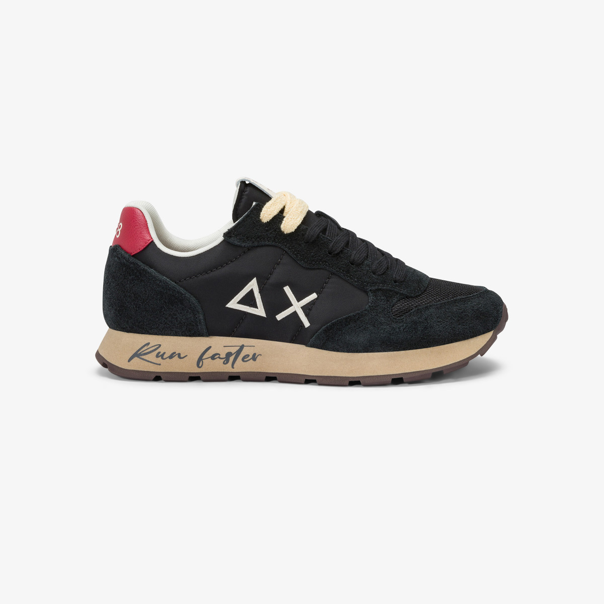 Sneaker Tom Vintage in nylon e suede nero
