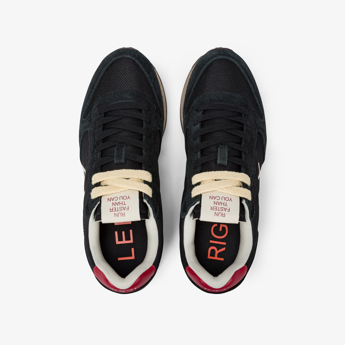 Sneaker Tom Vintage in nylon e suede nero