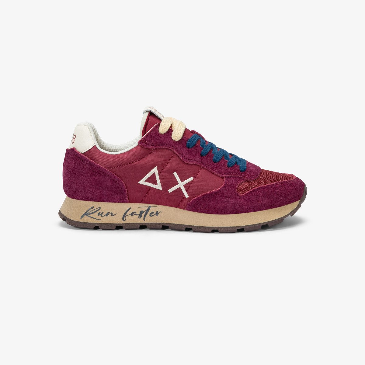 Sneaker Tom Vintage in nylon e suede bordeaux