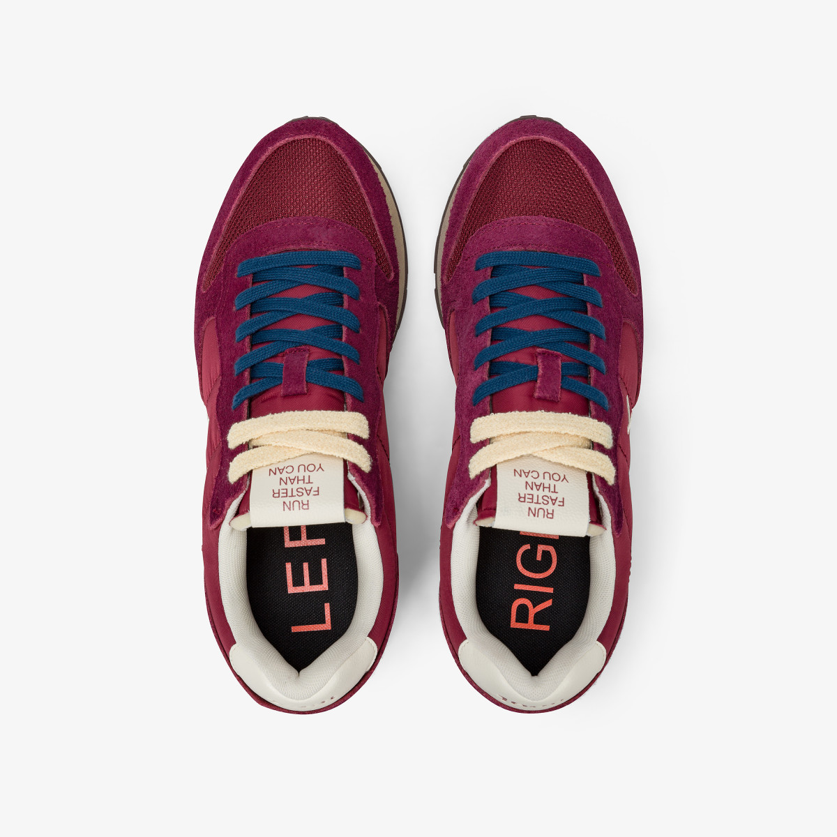 Sneaker Tom Vintage in nylon e suede bordeaux