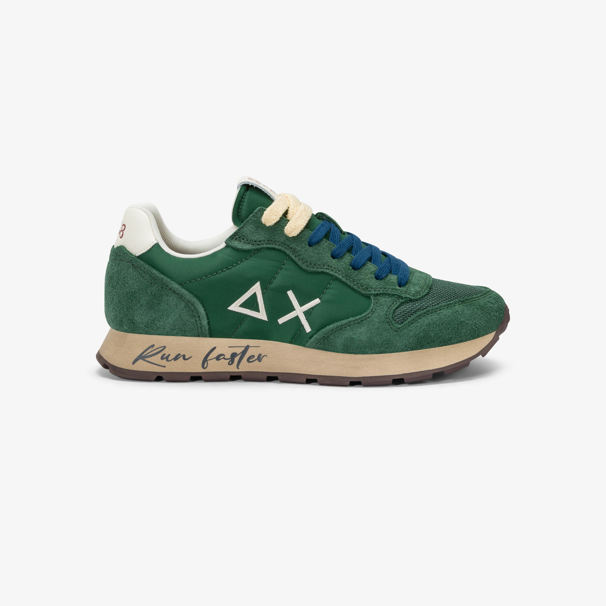Dark green Tom Vintage nylon and suede sneaker