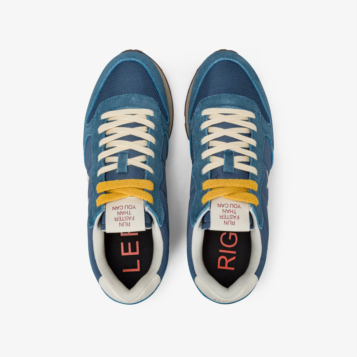 Dark avio Tom Vintage nylon and suede sneaker