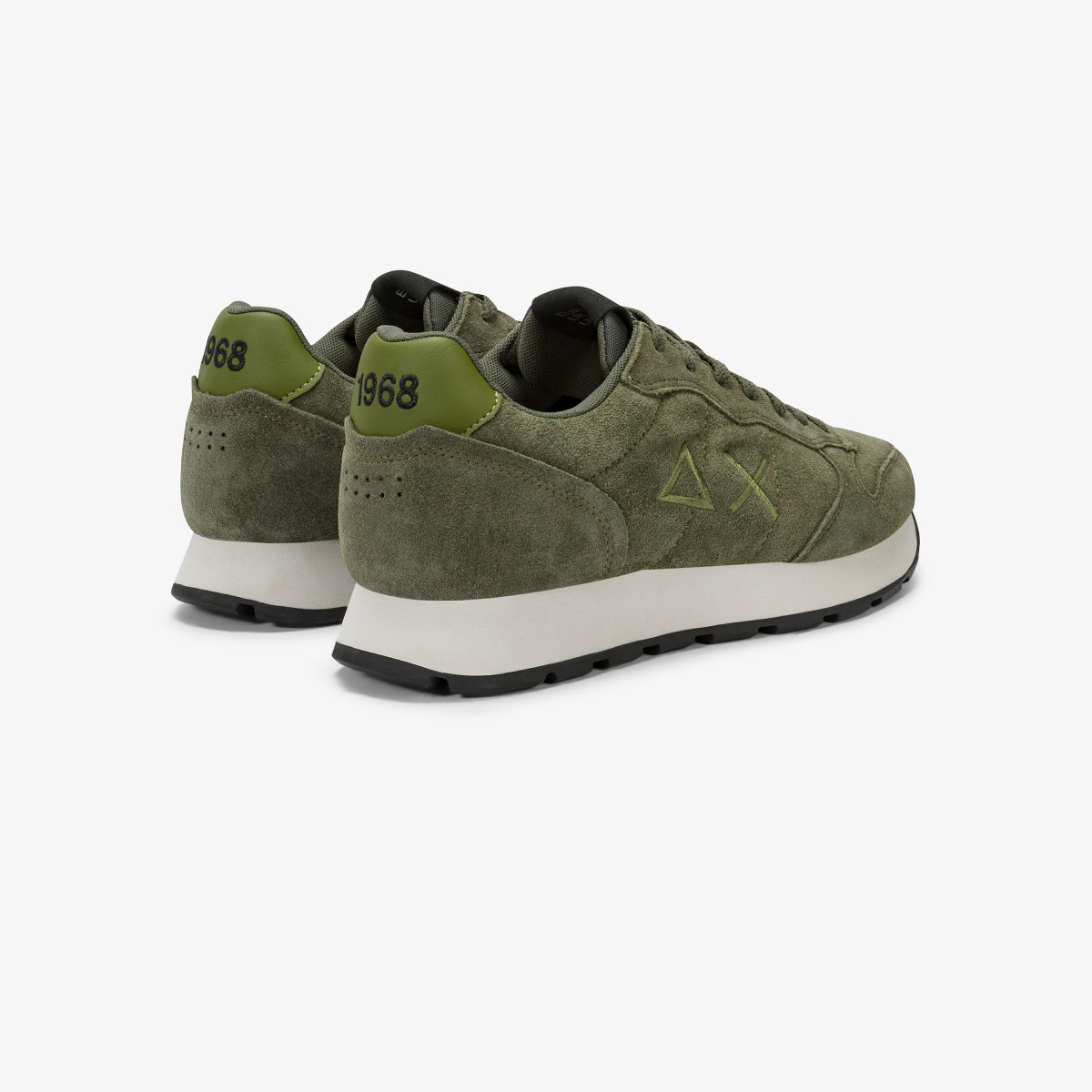 Sneaker Tom in suede militare scuro