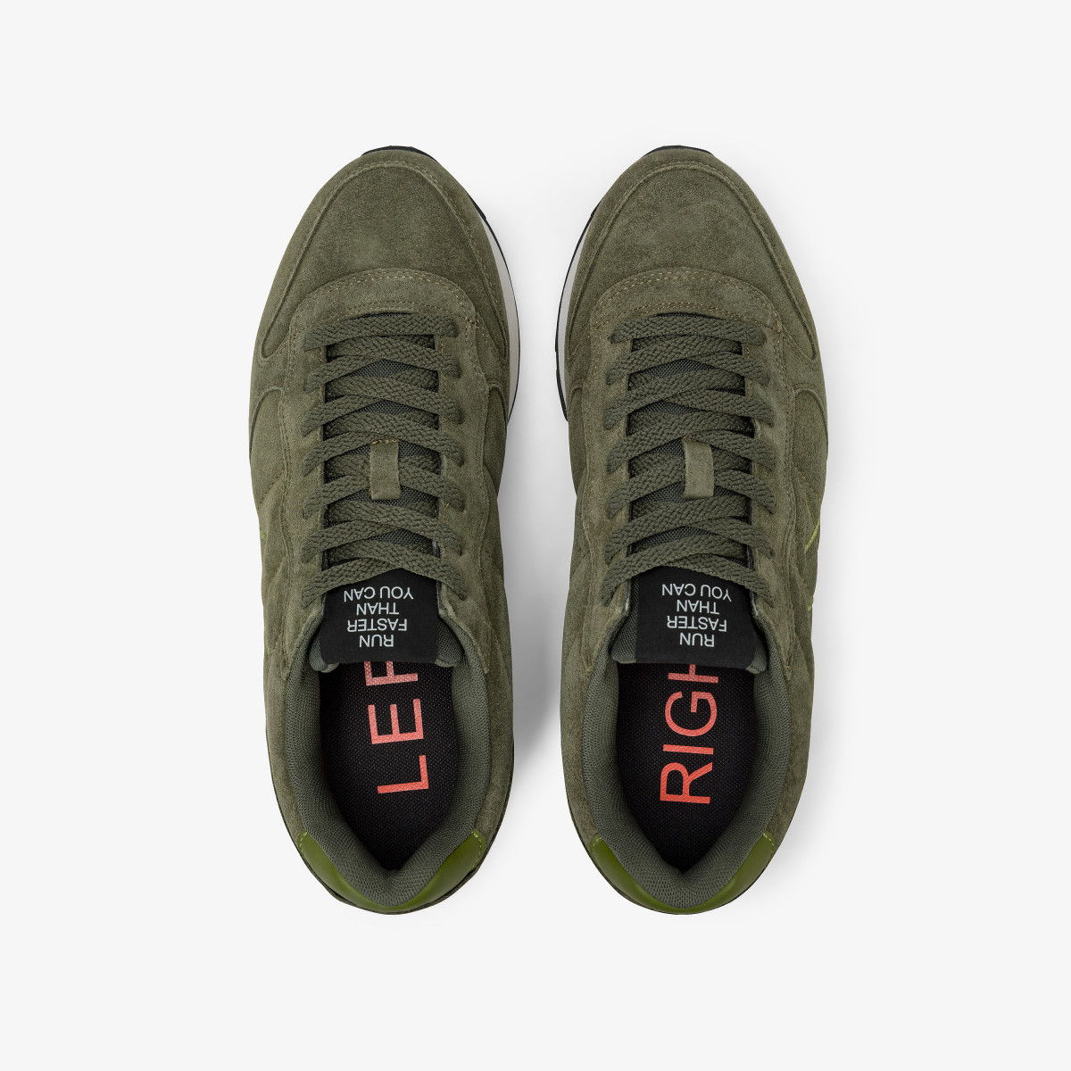 Sneaker Tom in suede militare scuro