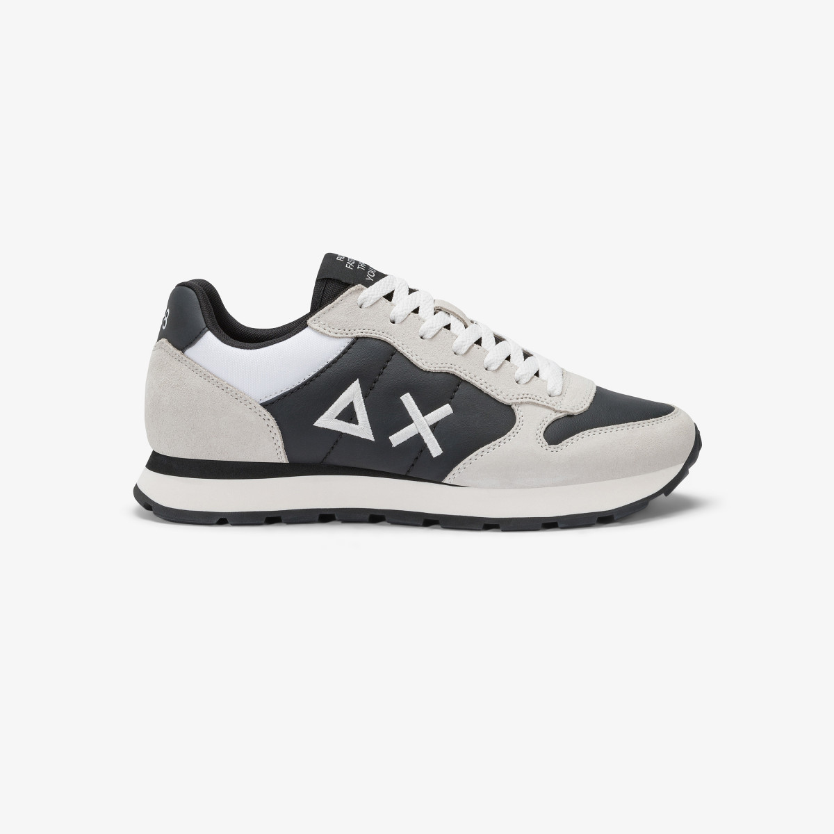 White Tom Color leather and suede sneaker