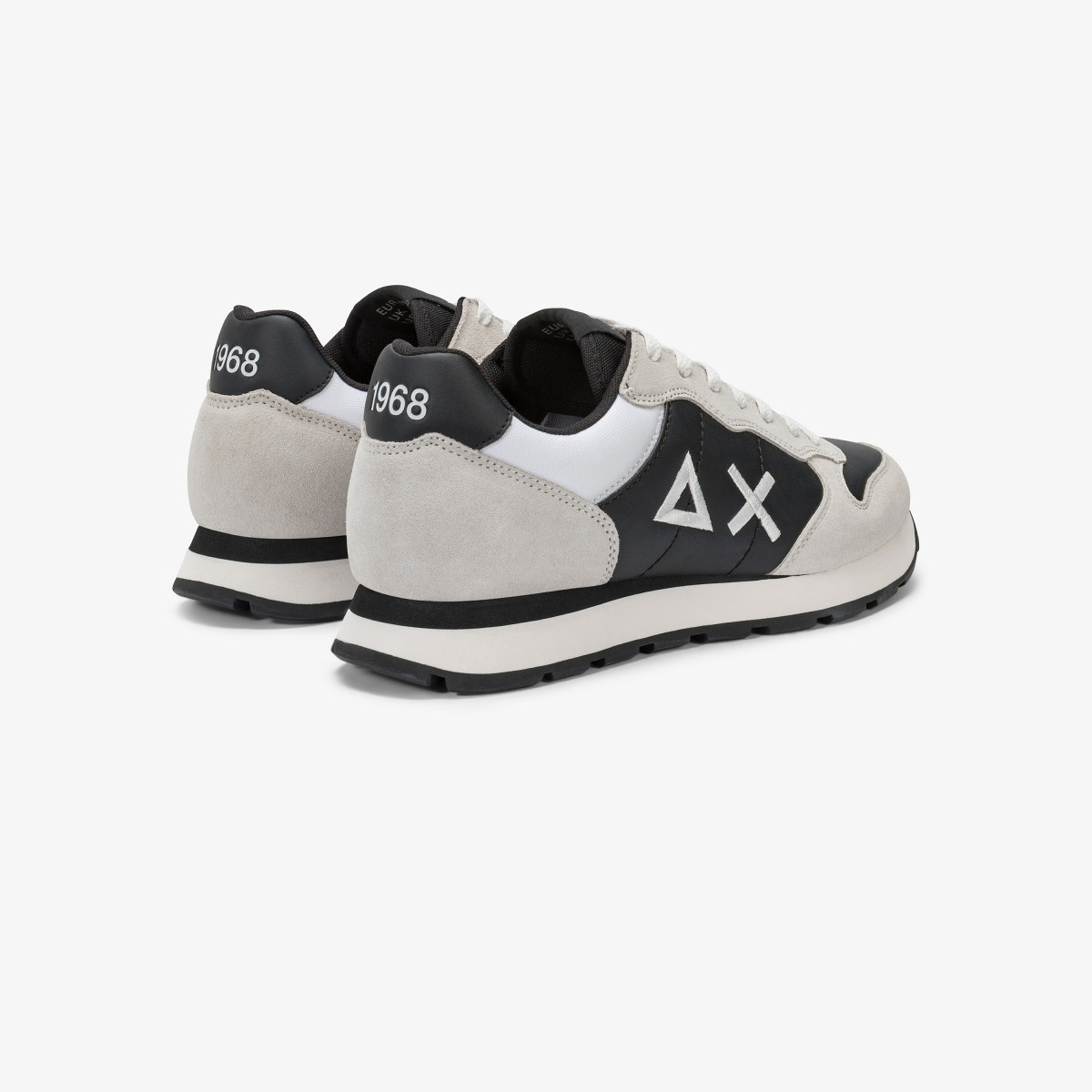 White Tom Color leather and suede sneaker