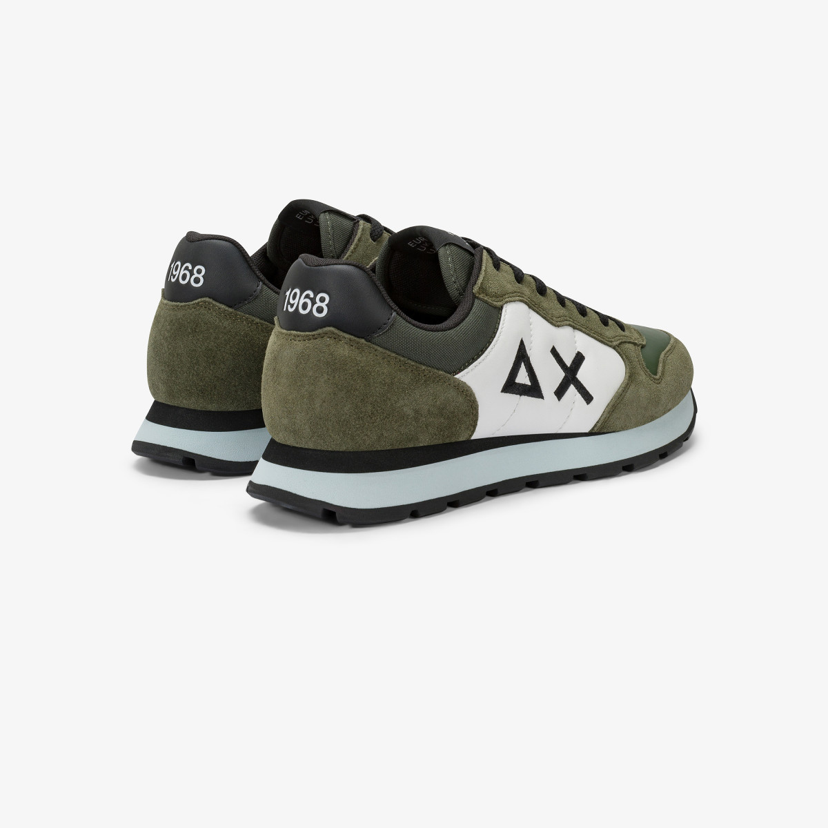 Sneaker Tom Color in suede e pelle militare scuro