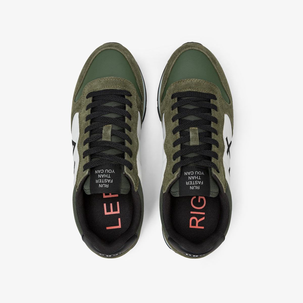 Sneaker Tom Color in suede e pelle militare scuro