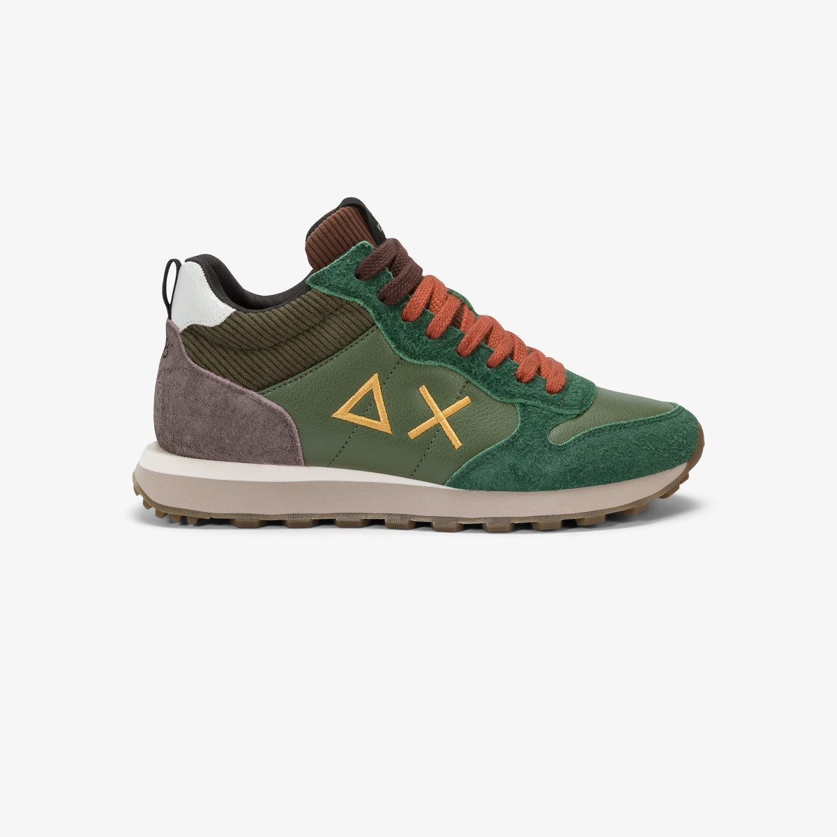 Dark military Tom 2.0 Winter leather and suede sneaker