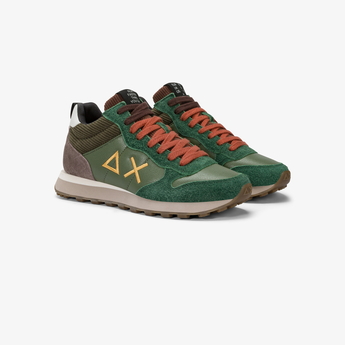 Dark military Tom 2.0 Winter leather and suede sneaker