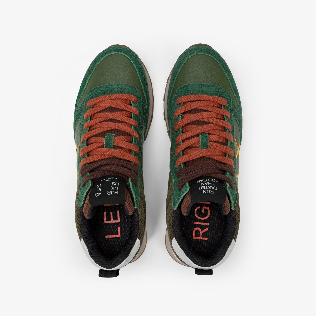 Dark military Tom 2.0 Winter leather and suede sneaker