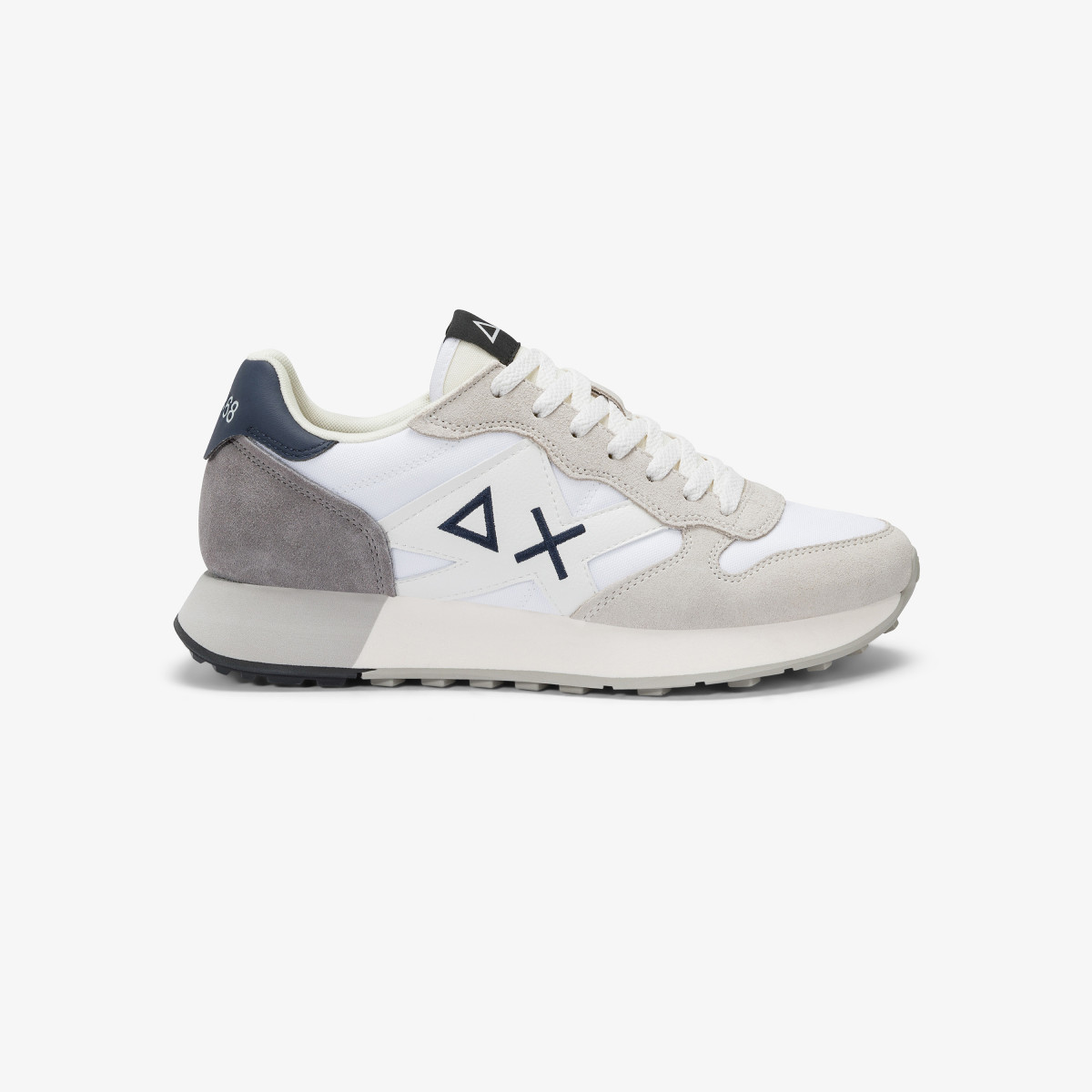 Sneaker Jaki Solid in nylon e suede bianco