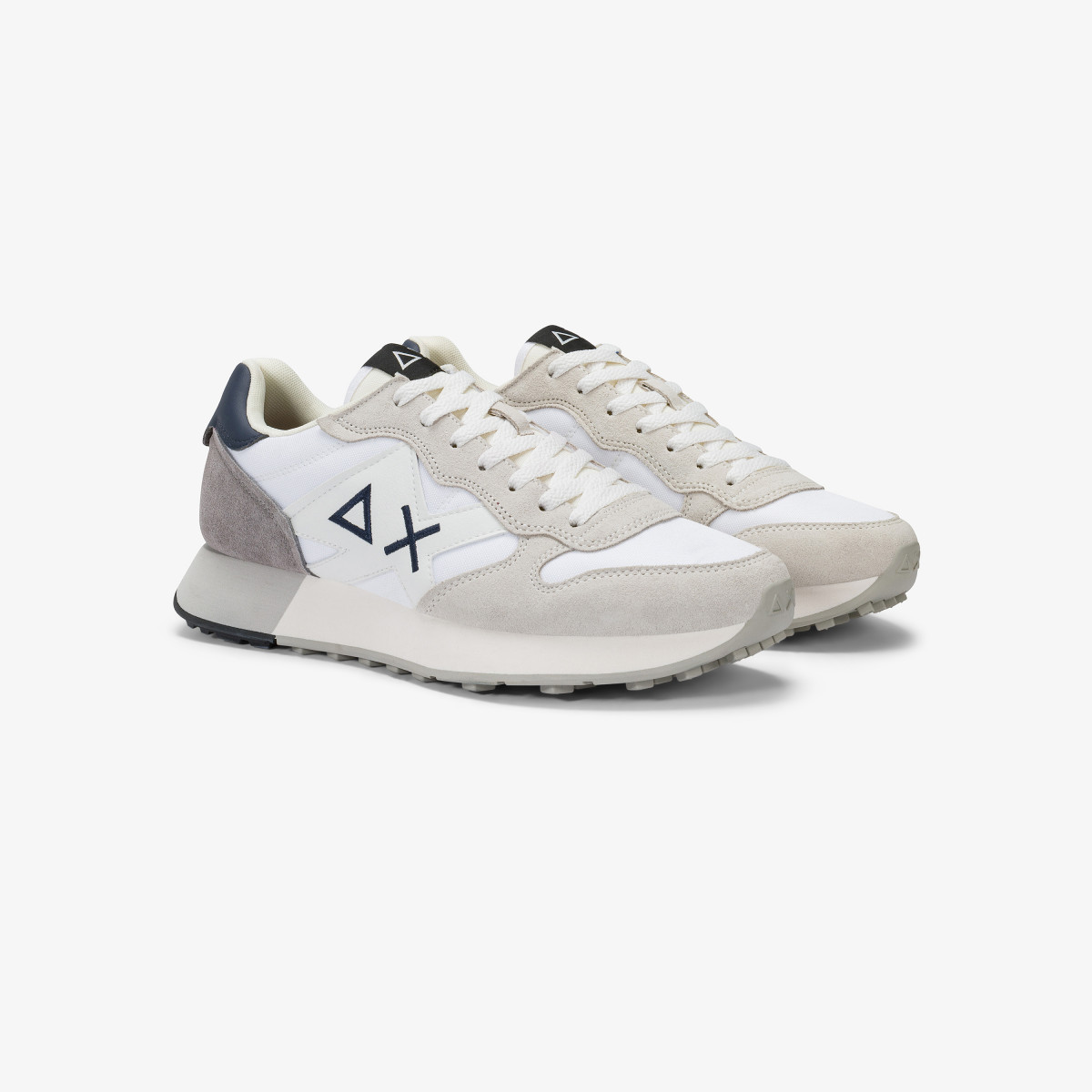 Sneaker Jaki Solid in nylon e suede bianco