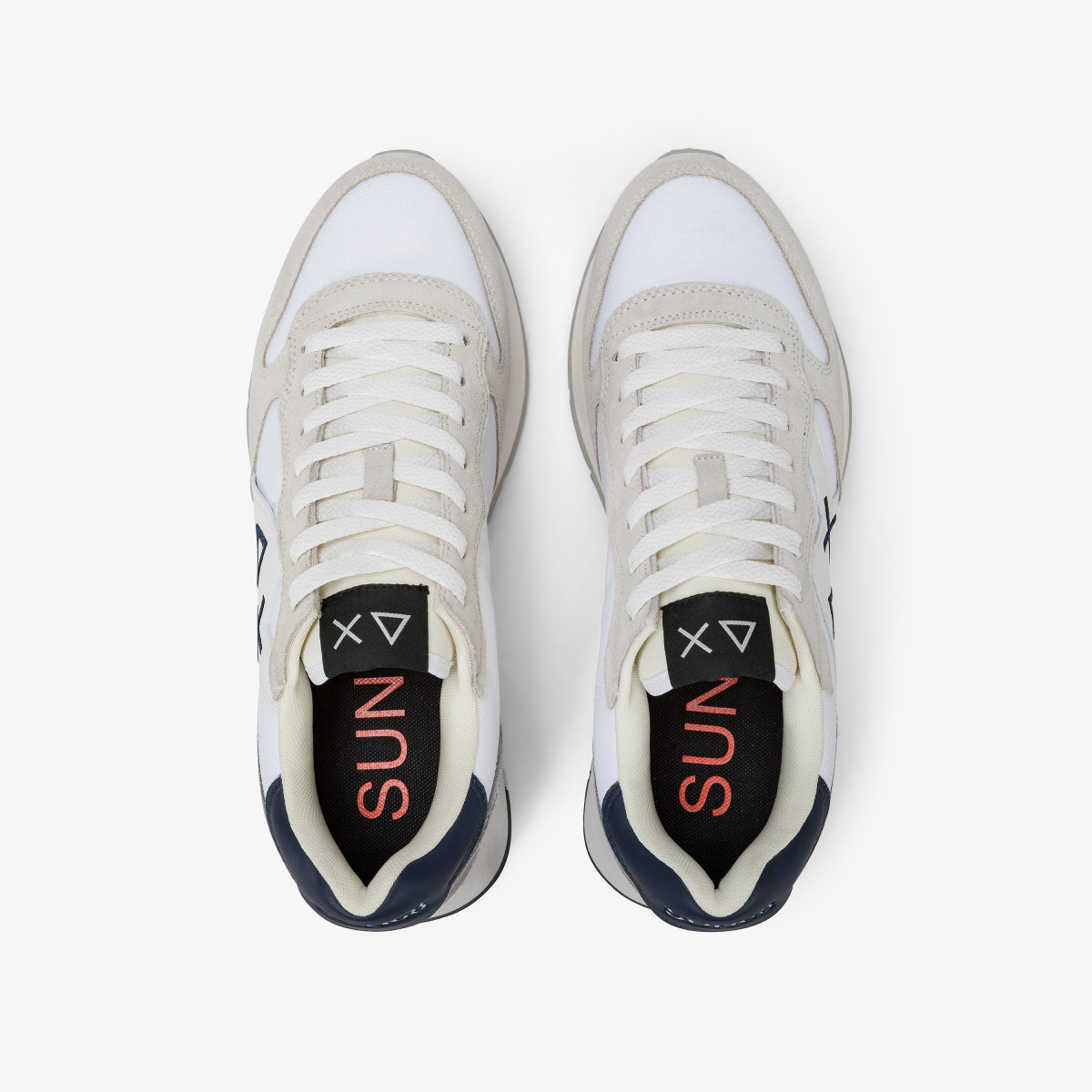 Sneaker Jaki Solid in nylon e suede bianco
