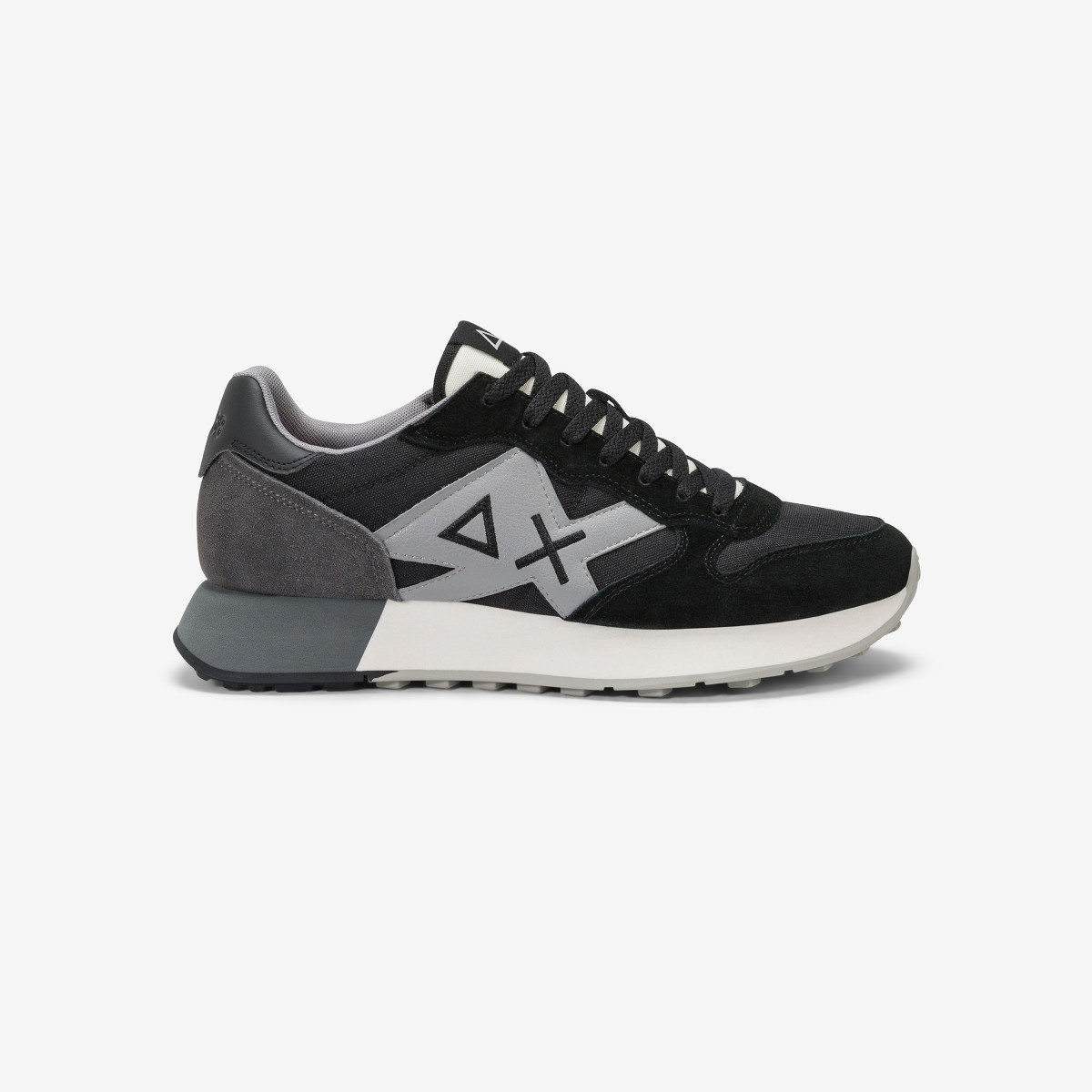 Black Jaki Solid nylon and suede sneaker