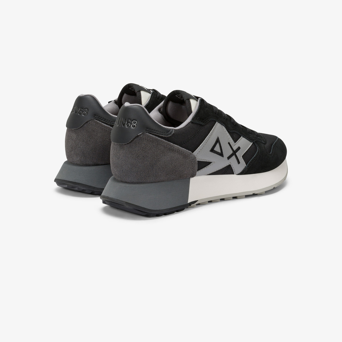 Black Jaki Solid nylon and suede sneaker