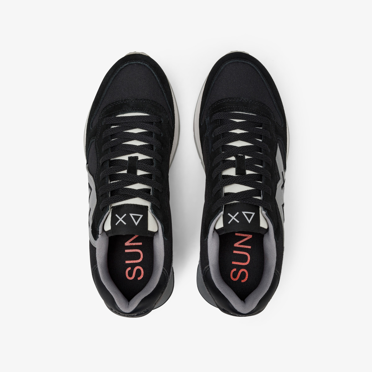Black Jaki Solid nylon and suede sneaker