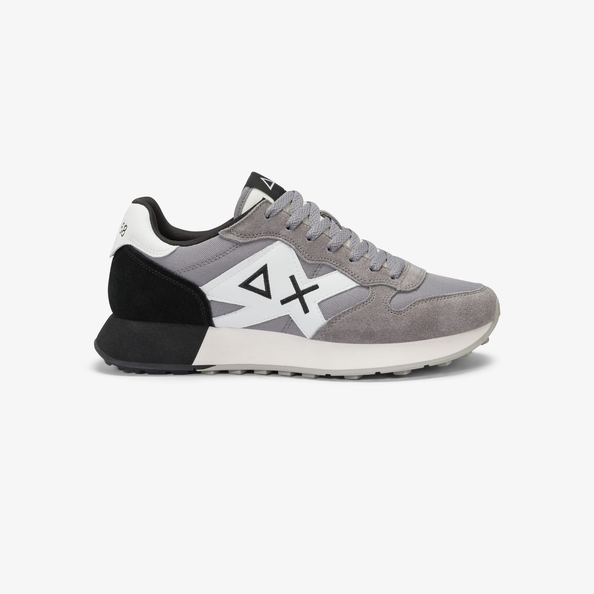 Medium grey Jaki Solid nylon and suede sneaker