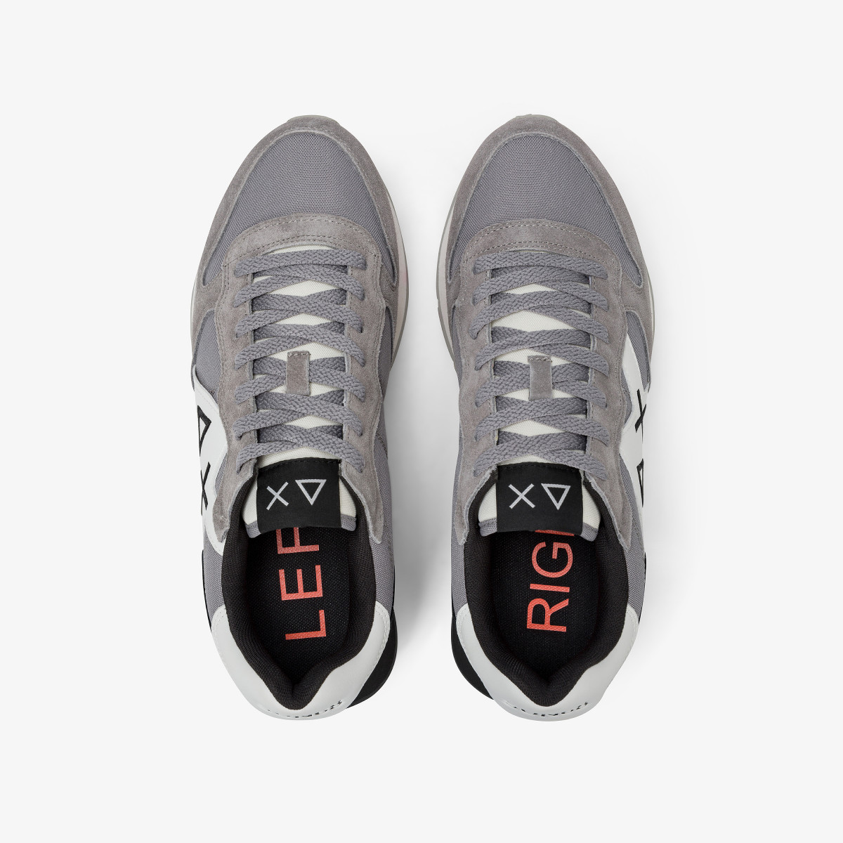 Medium grey Jaki Solid nylon and suede sneaker