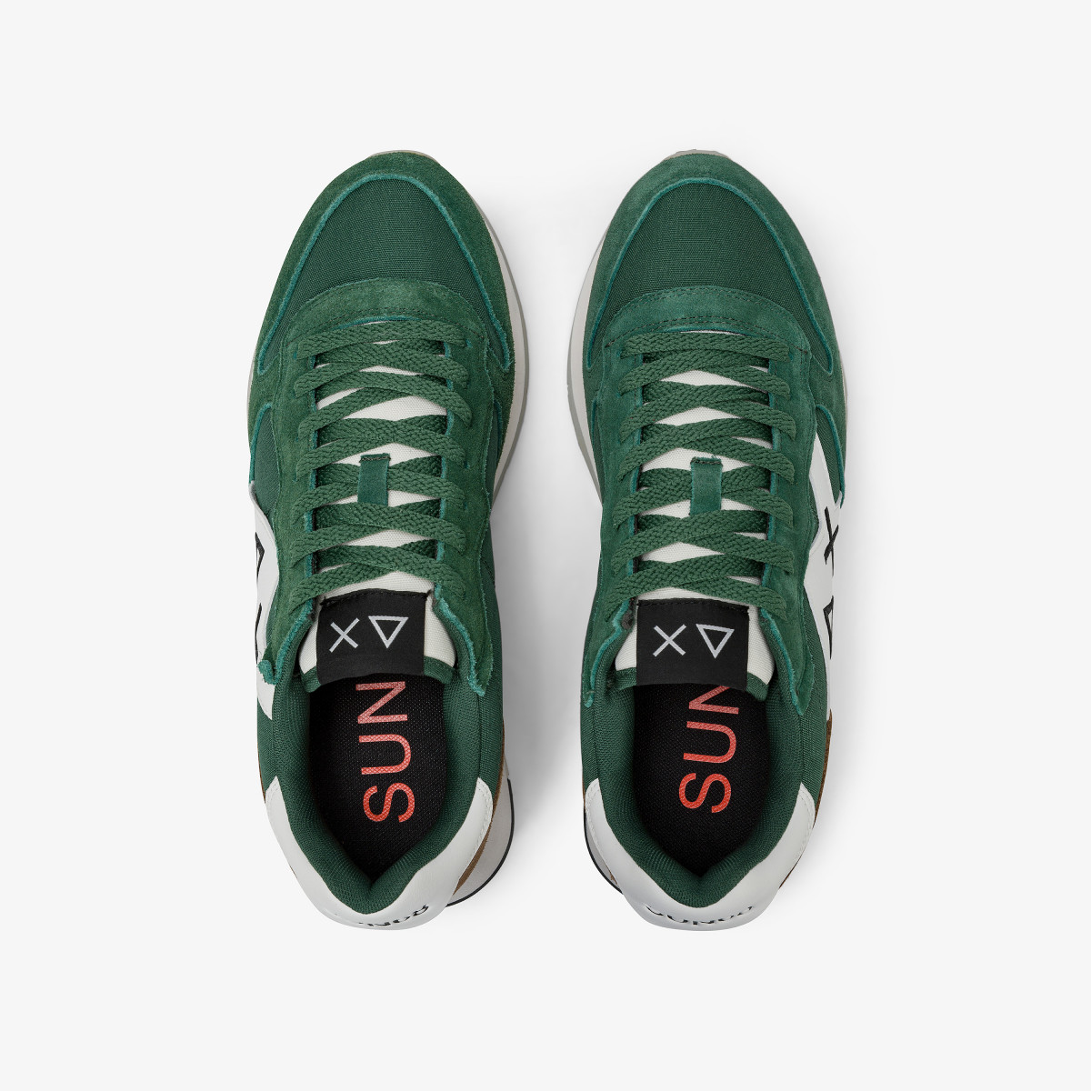 Dark green Jaki Solid nylon and suede sneaker