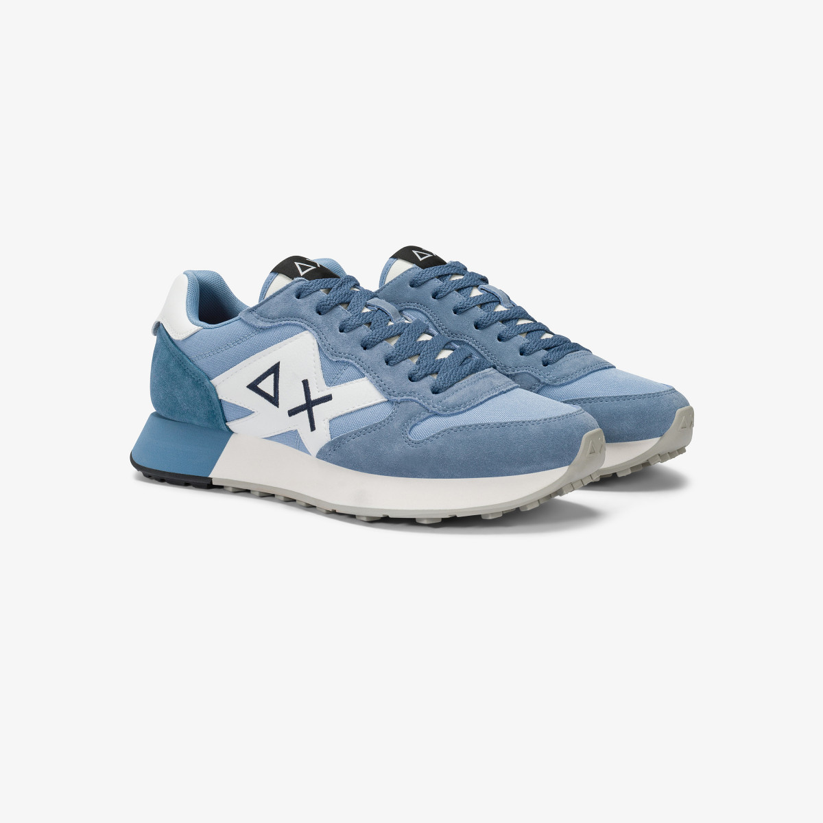 Sneaker Jaki Solid in nylon e suede avio