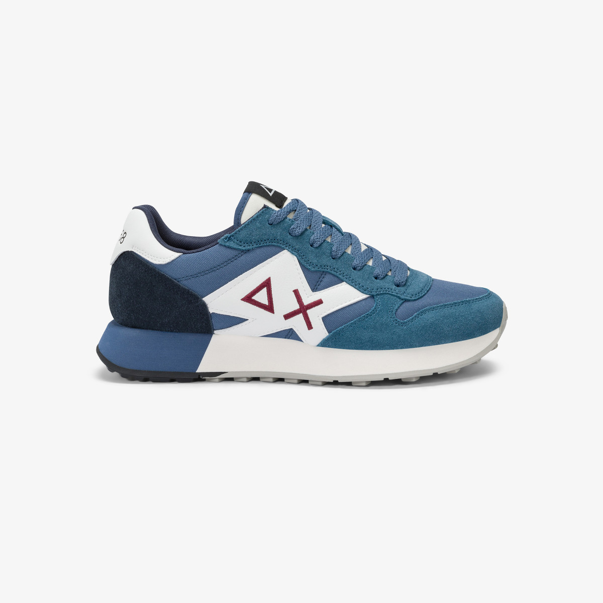 Sneaker Jaki Solid in nylon e suede avio scuro