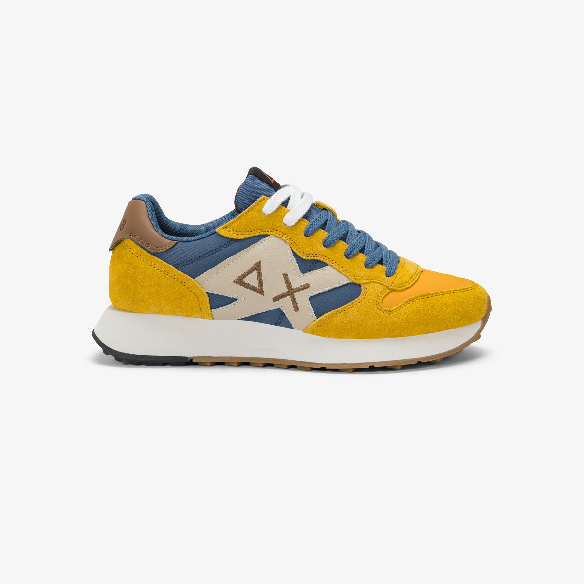 Sneaker Jaki Bicolor in nylon e suede giallo