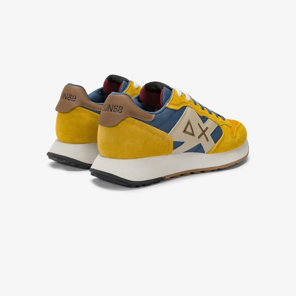 Sneaker Jaki Bicolor in nylon e suede giallo