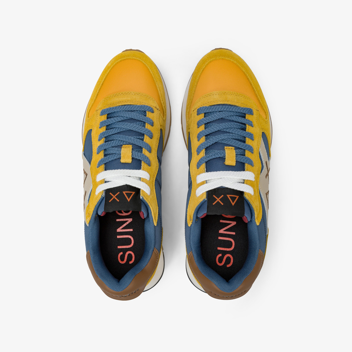 Sneaker Jaki Bicolor in nylon e suede giallo