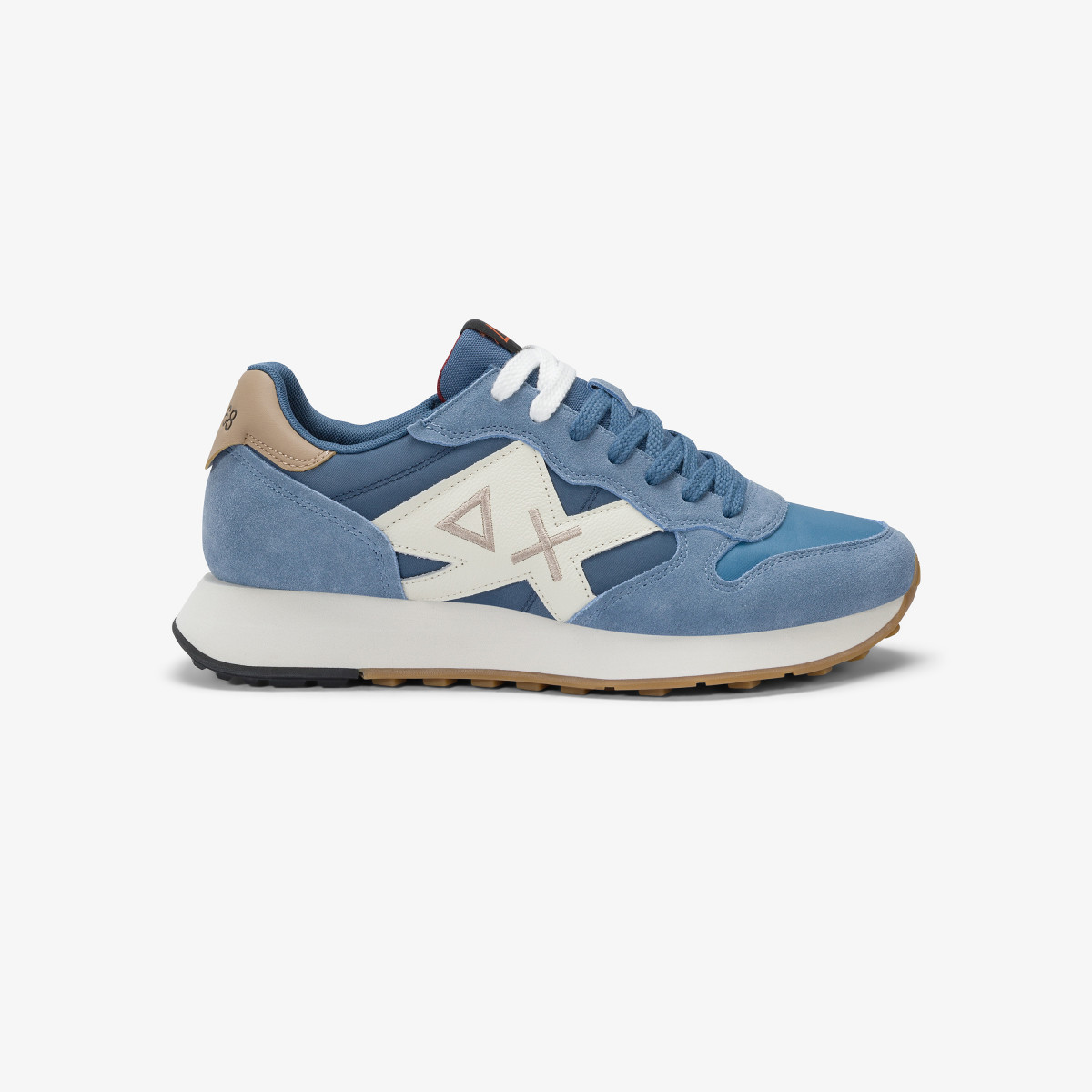Avio Jaki Bicolor nylon and suede sneaker