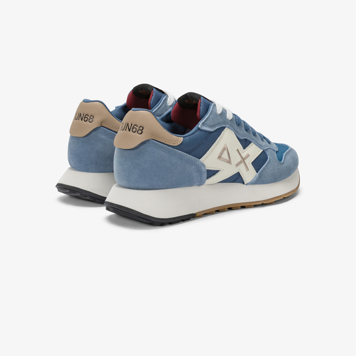 Avio Jaki Bicolor nylon and suede sneaker