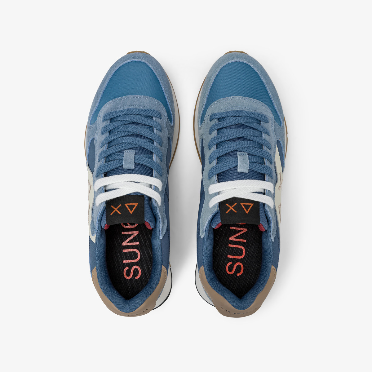 Avio Jaki Bicolor nylon and suede sneaker