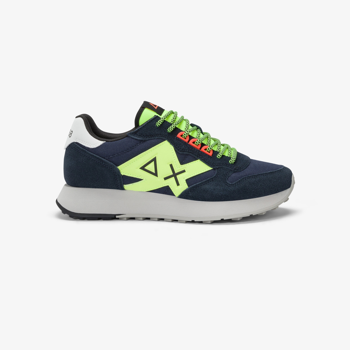 Sneaker Jaki 2.0 Fluo in nylon e suede navy blue