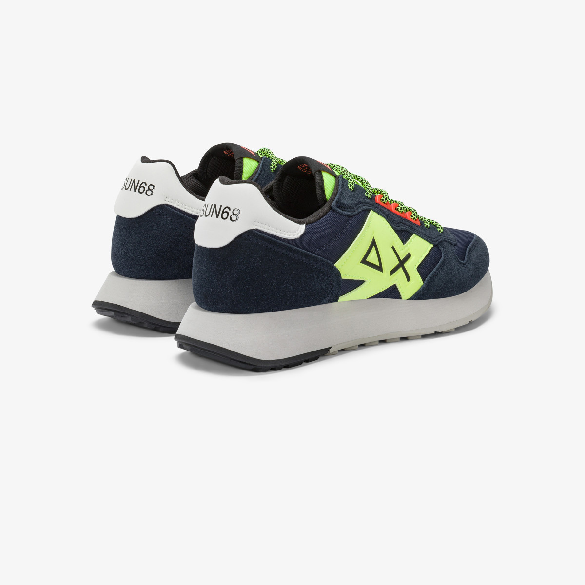 Sneaker Jaki 2.0 Fluo in nylon e suede navy blue