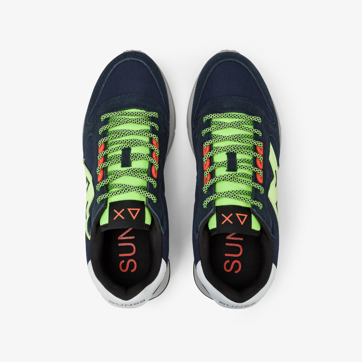 Sneaker Jaki 2.0 Fluo in nylon e suede navy blue