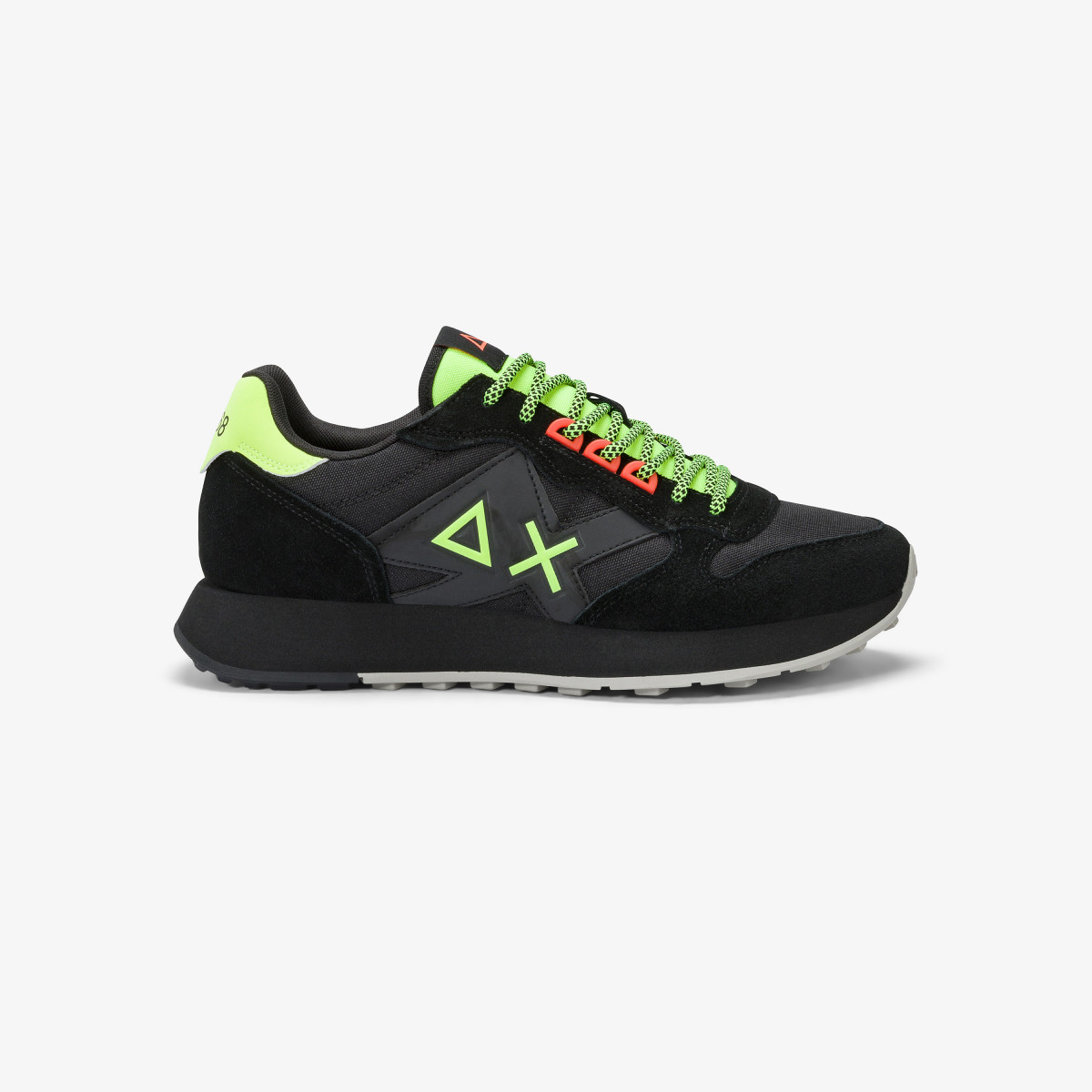 Sneaker Jaki 2.0 Fluo in nylon e suede nero