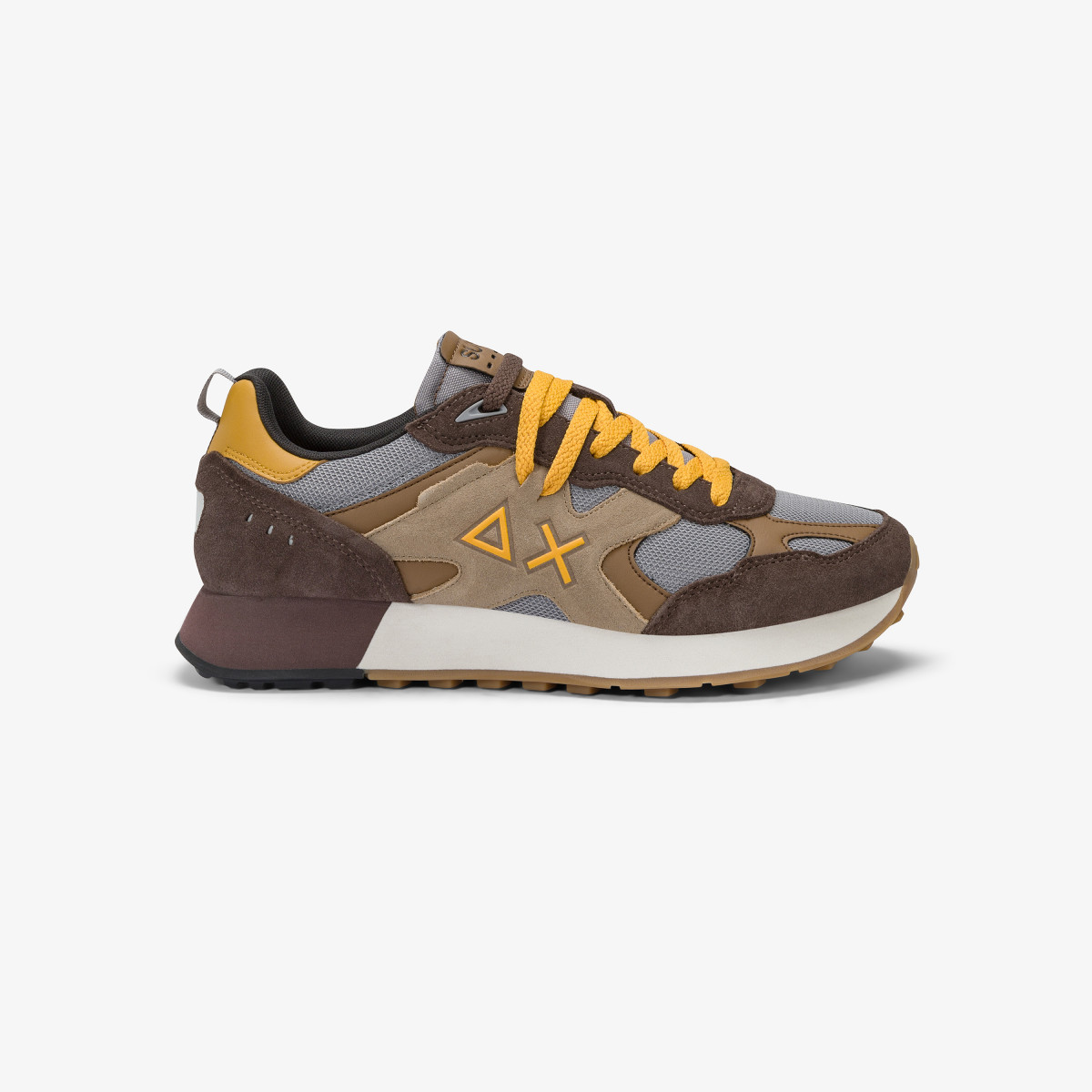 Brown Jaki Outdoor mesh and suede sneaker