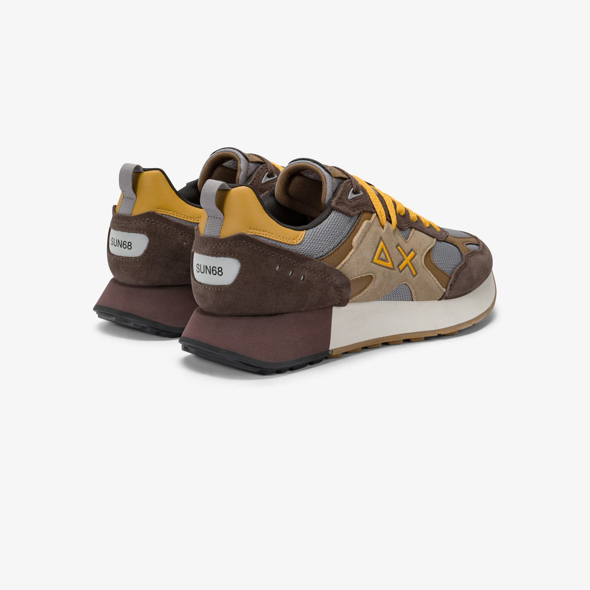 Brown Jaki Outdoor mesh and suede sneaker