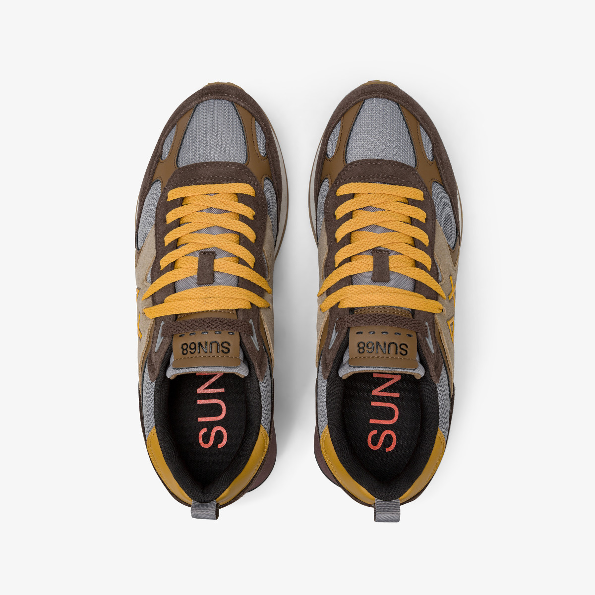 Brown Jaki Outdoor mesh and suede sneaker