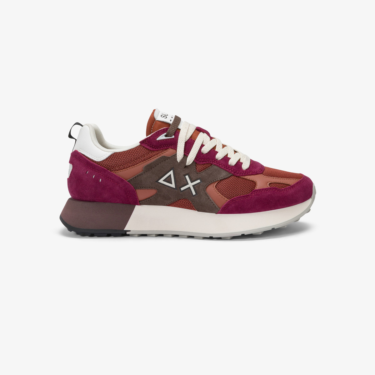 Bordeaux Jaki Outdoor mesh and suede sneaker