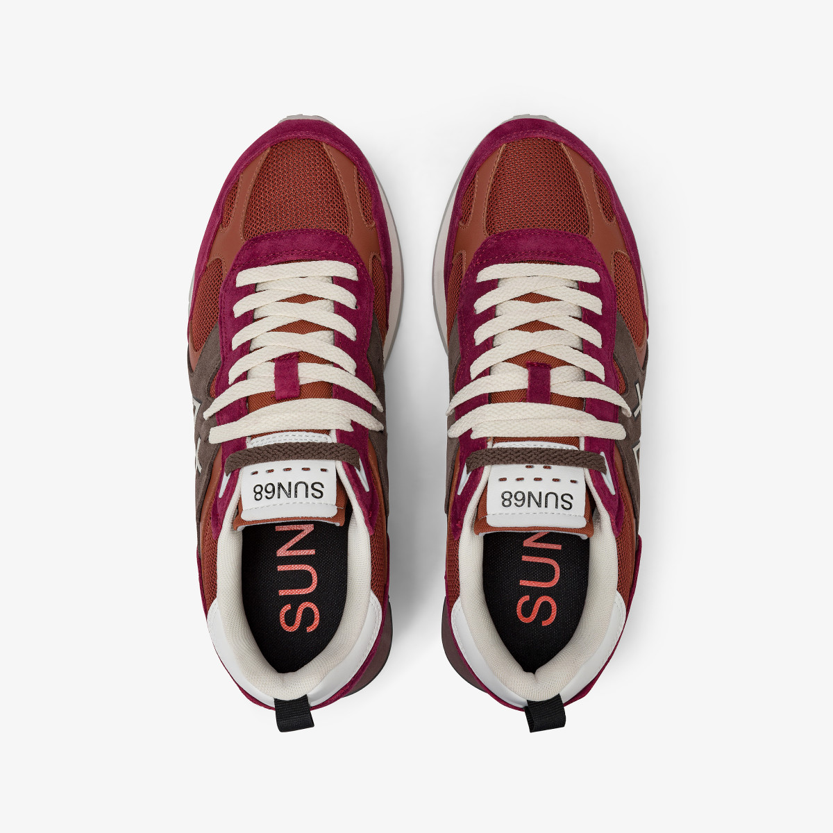 Bordeaux Jaki Outdoor mesh and suede sneaker