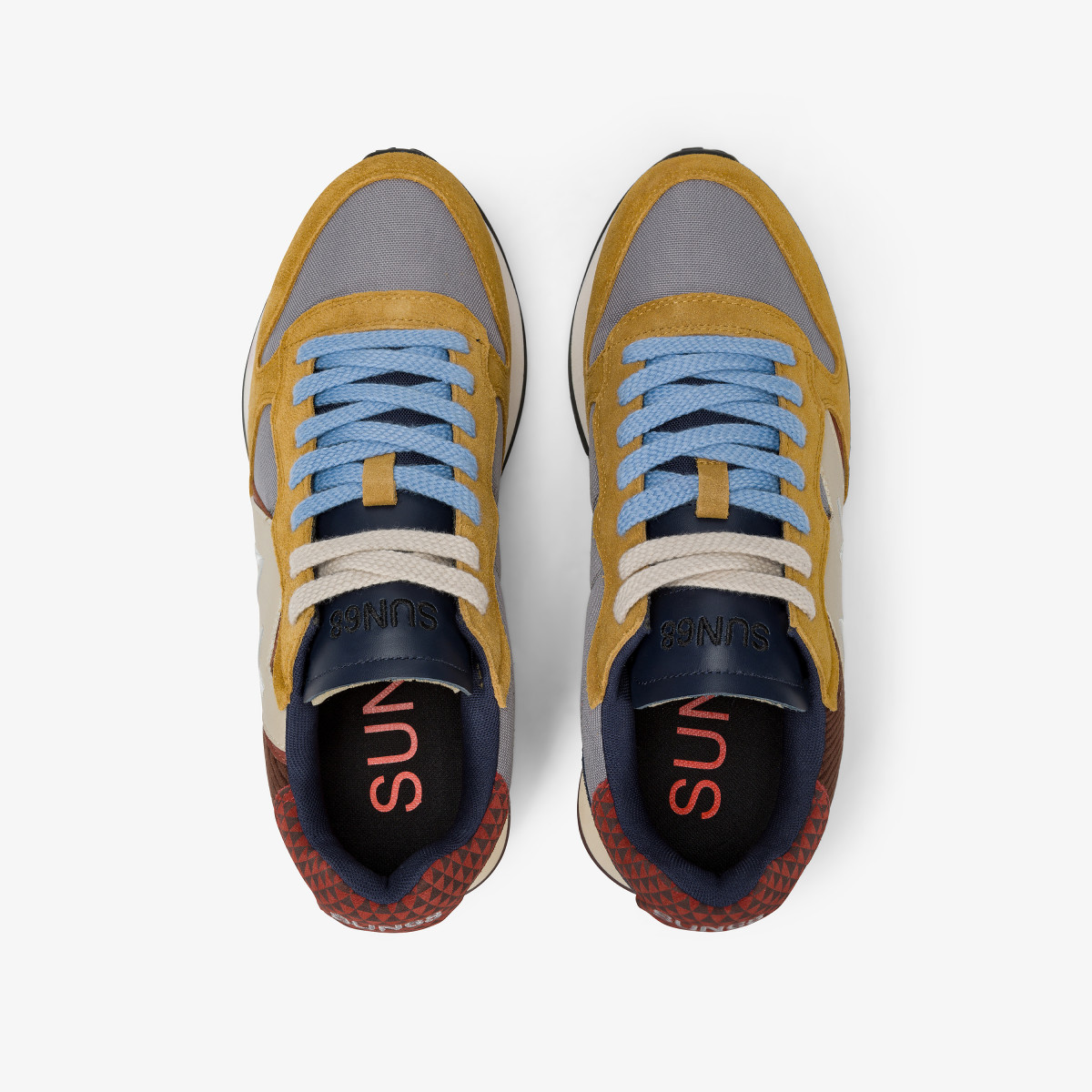 Medium grey Jaki Winter nylon and suede sneaker