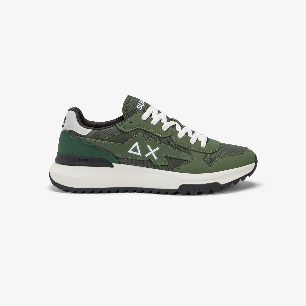 Sneaker Niki 2.0 Solid in nylon e PU militare scuro