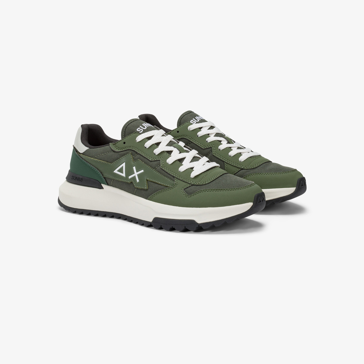 Sneaker Niki 2.0 Solid in nylon e PU militare scuro
